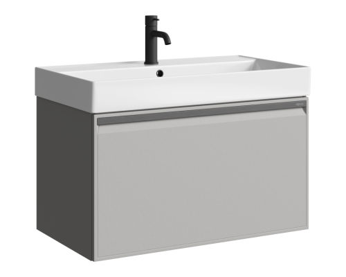 aqwella Тумба под умывальник 81x47 Pure Прямоугольная цвет светло-серый PUR0108ST