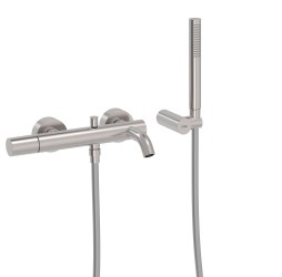 26117001AC Tres Смеситель для ванны с душевым набором, сталь
