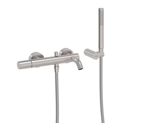 26117001AC Tres Смеситель для ванны с душевым набором, сталь