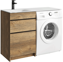 aqwella Тумба под умывальник 115x50 Terra Прямоугольная цвет дерево тёмное TER01052NDB+FOR.11.04.D-L