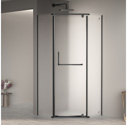 Душевой уголок RGW 100х100х195 PA-081 B трапеция/черный/матовое/6 мм 35088100-24