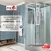 Душевая кабина Avacan A2010LED AVA 100x100 LED, стекла прозрачные, профиль хром