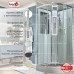Душевая кабина Avacan A2010LED AVA 100x100 LED, стекла прозрачные, профиль хром