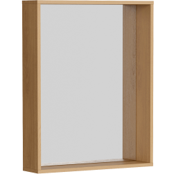 Зеркало Aqwella Basic 75 см BAS0207DZ цвет дерево светлое прямоугольное