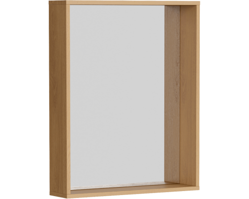 Зеркало Aqwella Basic 75 см BAS0207DZ цвет дерево светлое прямоугольное