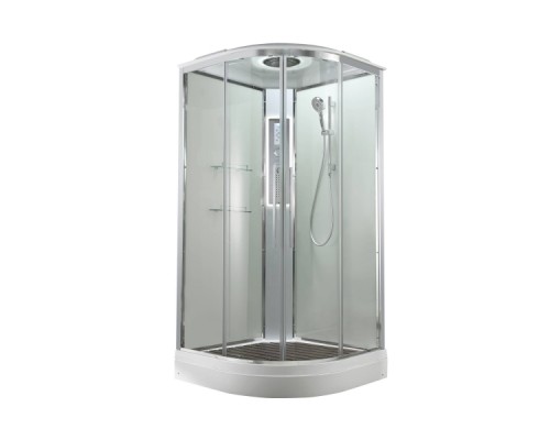 Душевая кабина Avacan EM2080LEDT AVA 80x80 LED, стекла прозрачные, профиль хром