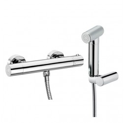 Deante Комплект смеситель термостатический с гигиеническим душем, хром