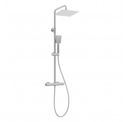 Deante Steel   Душевая колонна с термостатическим смесителем для душа, браш. сталь