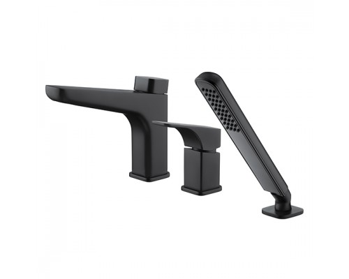 Deante Hiacynt Nero Смеситель для ванны врезной на 3 отверстия, черный