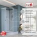 Душевая кабина AvaCan D2010N AVA 100x100 без крыши, стекла матовые, профиль хром