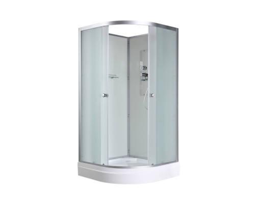 Душевая кабина AvaCan D2010N AVA 100x100 без крыши, стекла матовые, профиль хром