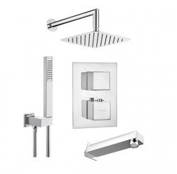 Deante Душевая система скрытого монтажа термостатическая 3-х функциональная, хром