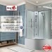 Душевая кабина Avacan EM5912LNT AVA 120x90 левая, без крыши, стекла прозрачные, профиль хром