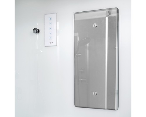 Душевая кабина Deto D09S LED стекла матовые, профиль хром