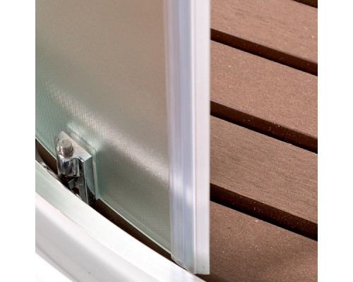 Душевая кабина Deto D09S LED стекла матовые, профиль хром