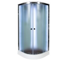 Душевая кабина Avacan D09SLED AVA 90x90 LED, стекла матовые, профиль хром