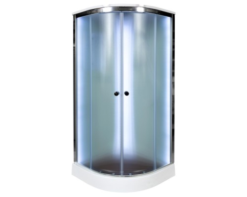 Душевая кабина Deto D09S LED стекла матовые, профиль хром