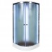 Душевая кабина Deto D09S LED стекла матовые, профиль хром