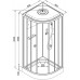 Душевая кабина Deto D08S LED стекла прозрачные, профиль хром