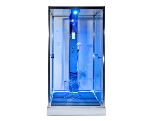 Душевая кабина Avacan Z111STEAM AVA 100x100 с паром, стекла прозрачные, профиль хром