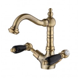 Смеситель для умывальника Caprigo Adria-classic Black Edition 03B-526-VOT