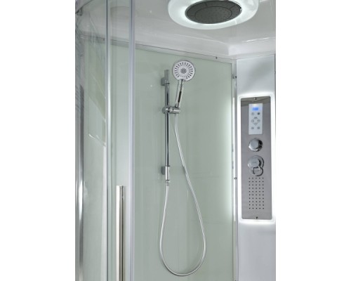 Душевая кабина AvaCan EM2812RLEDT AVA 120x80 правая, LED, стекла прозрачные, профиль хром