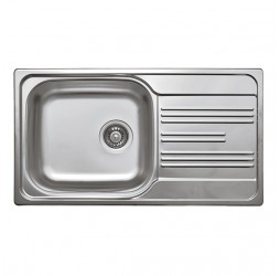 Deante Xylo сатин - мойка стальная 1 чаша с крылом, 780*435*160 мм + сифон