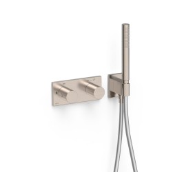 30735201AC Tres Встроенный в стену термостат на 2 источника с ручным душем, цвет суперсталь