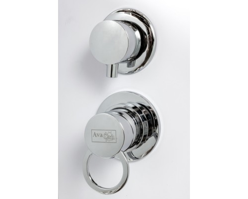 Душевая кабина AvaCan D011 AVA 110x110 без крыши, стекла матовые, профиль хром
