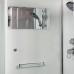 Душевая кабина AvaCan D011 AVA 110x110 без крыши, стекла матовые, профиль хром