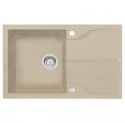 Deante Andante песочный - мойка 1 чаша с крылом, 780*490*180 мм + сифон SPACE SAVER