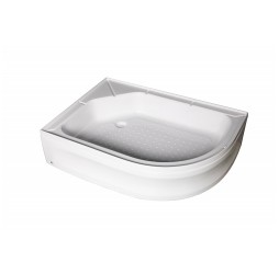 Душевой поддон акриловый ассиметричный RIVER WEMOR 100/80/24 L 1000*800*240 мм