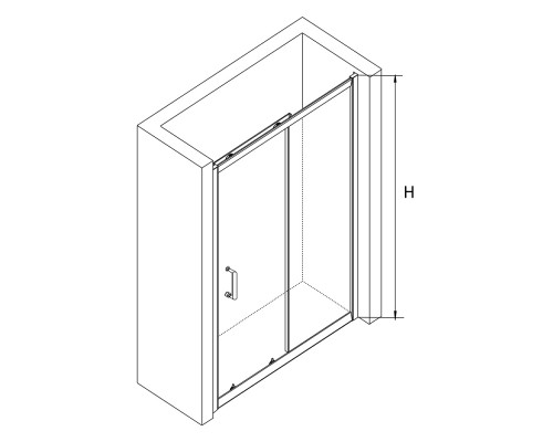 Раздвижная душевая дверь RGW PA-14 110*195 прозрачное стекло 6 мм 41081411-11