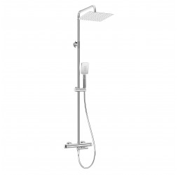 Deante Душевая колонна с термостатическим смесителем для ванны с поворотным изливом, хром