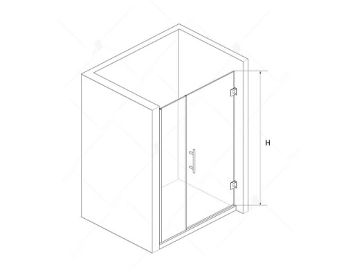 Распашная душевая дверь RGW HO-012-B 110*195 прозрачное стекло 8 мм 350601211-14