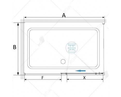 Душевой уголок RGW Stilvoll SV-42G 100х90 32324290-16 профиль Золото стекло прозрачное