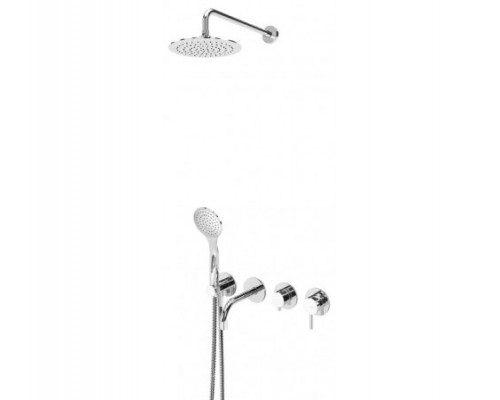 Душевой набор, скрытого монтажа, душевой лейкой Ø250 мм и наливом на ванну Lusitano 107 312 1ST Satinox