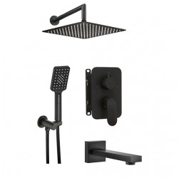 Deante Alpinia Nero Душевая система скрытого монтажа 3-х функциональная, черная