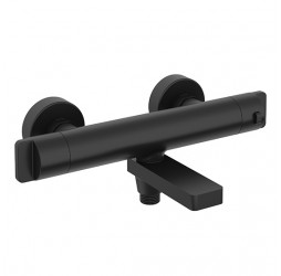 Deante Смеситель термостатический для ванны с поворотным изливом, черный