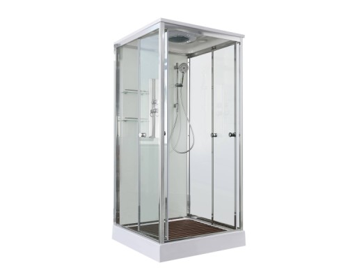 Душевая кабина AvaCan V2080 AVA 80x80 стандарт, стекла прозрачные, профиль хром