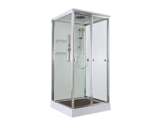 Душевая кабина AvaCan V2080 AVA 80x80 стандарт, стекла прозрачные, профиль хром