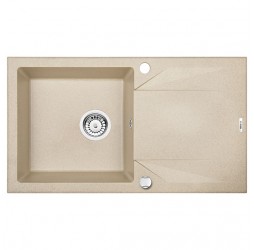 Deante Evora песочный - мойка 1 чаша с крылом, 780*440*180 мм + сифон SPACE SAVER