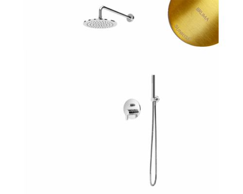 Душевой набор, скрытого монтажа, с латунной душевой лейкой Ø250 мм и ручным душем Elo Leaf 167 722 1SR Sunrise