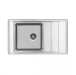 Deante Bolero сатин - мойка стальная 1 чаша с крылом, 860*500*210 мм + сифон