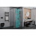 Душевая перегородка Avacan LB120 AVA 120x200 стекла с рисунком, профиль черный