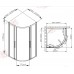 Душевой уголок Avacan HB 120 AVA 120x120 стекла с рисунком, профиль черный