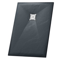 Душевой поддон прямоугольный RGW ST-G графит \ серый искусственный камень cерия Stone Tray (100*120*2,5) 16152012-02