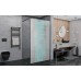 Душевая перегородка Avacan LB100MT AVA 100x200 стекла матовые с рисунком, профиль черный