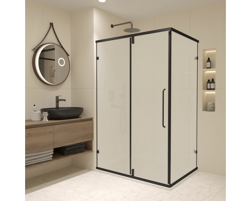 Душевой уголок RGW Classic CL-046-B, 350904628-24, 120 х 80 см, стекло матовое, профиль черный