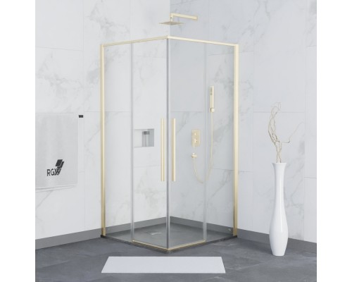 Душевой уголок RGW Stilvoll SV-31G 90х90 32323199-16 профиль Золото стекло прозрачное 6 мм